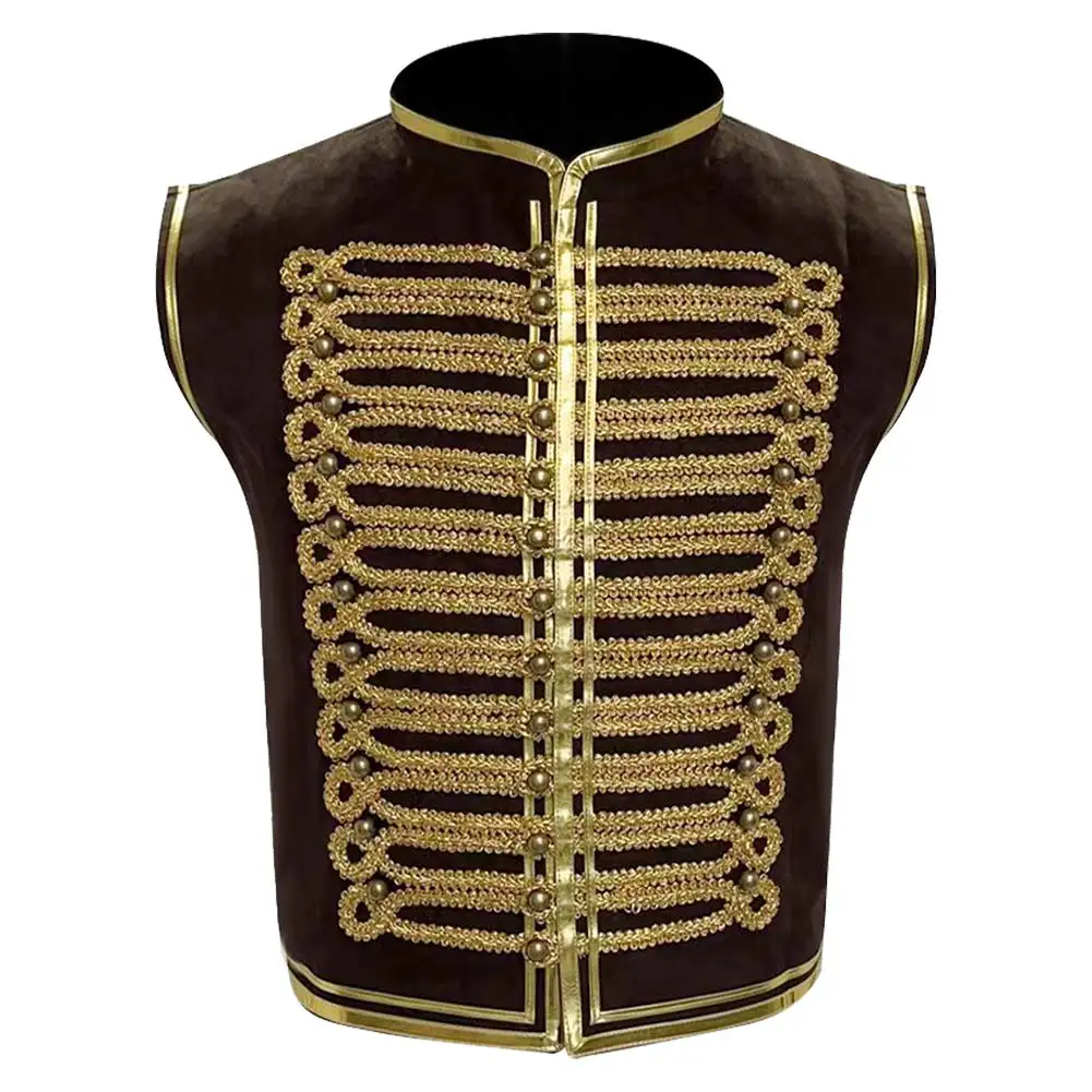 2024 Movie Max Saga Dementus Gold vest Cospaly Fantasy Disguise Clothing Hallowmas Costume Party Carnival Uniform Role Play Prop