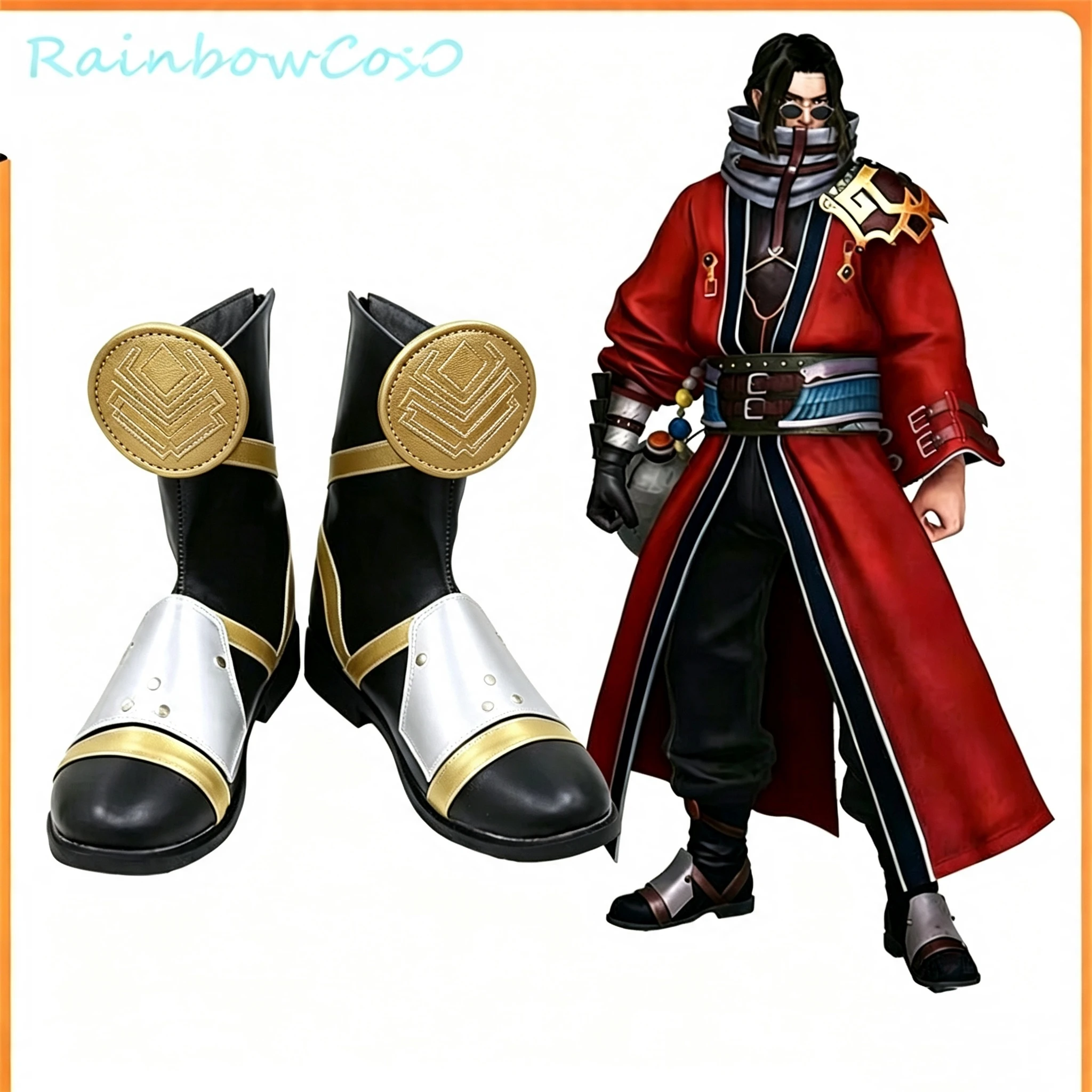 Auron FINAL FANTASY X FFX FF10 Cosplay Schuhe Stiefel Spiel Anime Halloween Weihnachten RainbowCos0 W3340