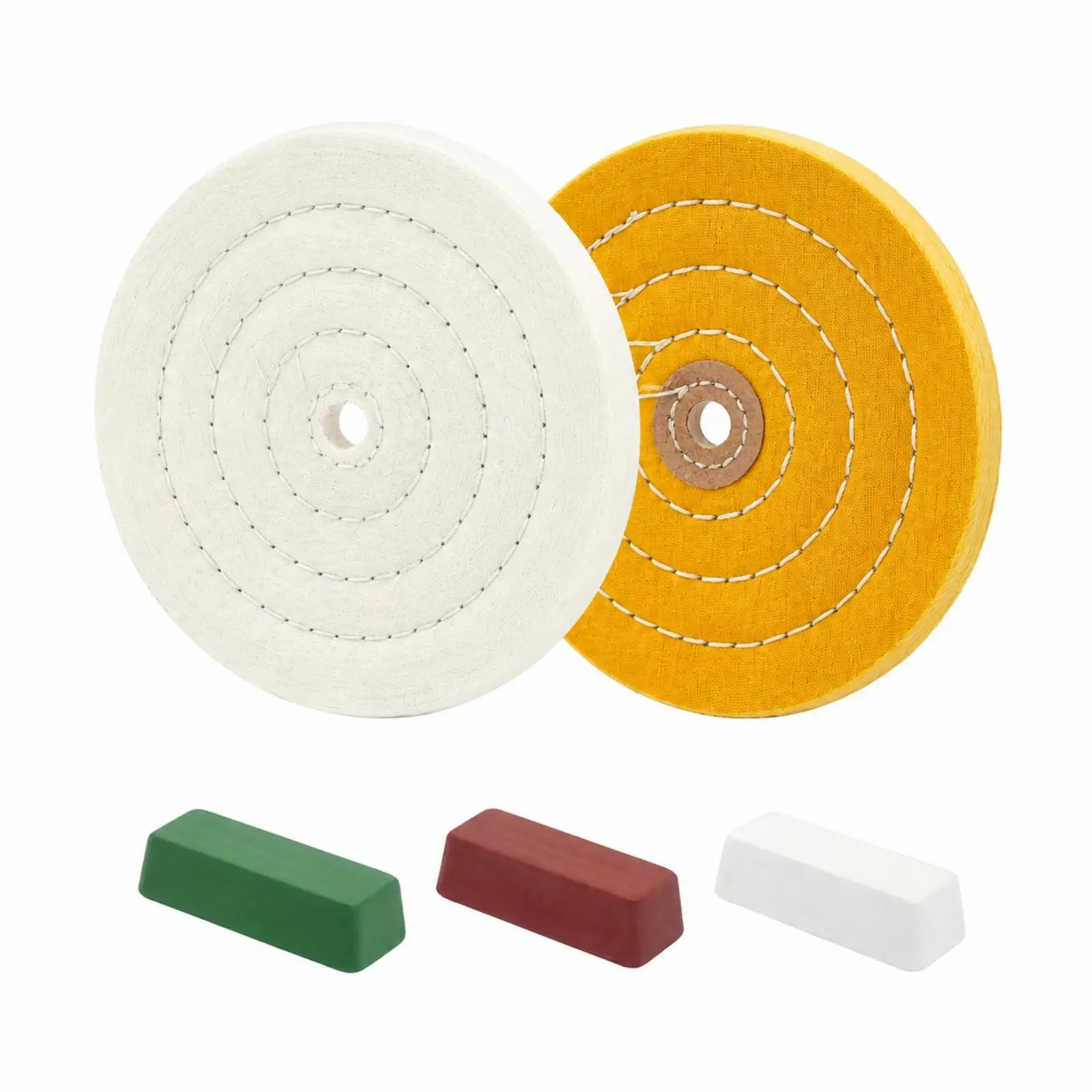 2 Pieces Cloth Polishing Wheel Delicate Polishing Wheel with Buffing Bar Blocks Machine-Compatible Wheels for Surface