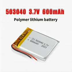 Battery 503040 3.7V 600mAh Li-Ion Polymer Lithium Batteries for Speaker Radio DVD DVR Recorder LED Lights PSP  Rechargeable Cell