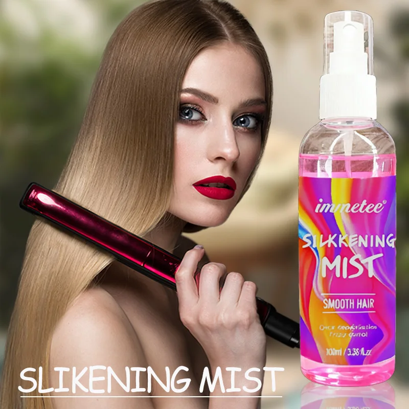 Hair Silkening Spray Moisturizing Leave-In Hair Care Spray Fragrance Hair Spray for Normal Hair Types - Above 450 ° Heat Protection, Alcohol-Free Detangler and Hair Smoothing Care - Nourishing Spray, Gentle Conditioning, Plant-Based Ingredients. Long-Lasting Fragrance, Floral Scent Women's Perfume, Long-Lasting Freshness and Naturalness, Christmas Gift, Unisex.