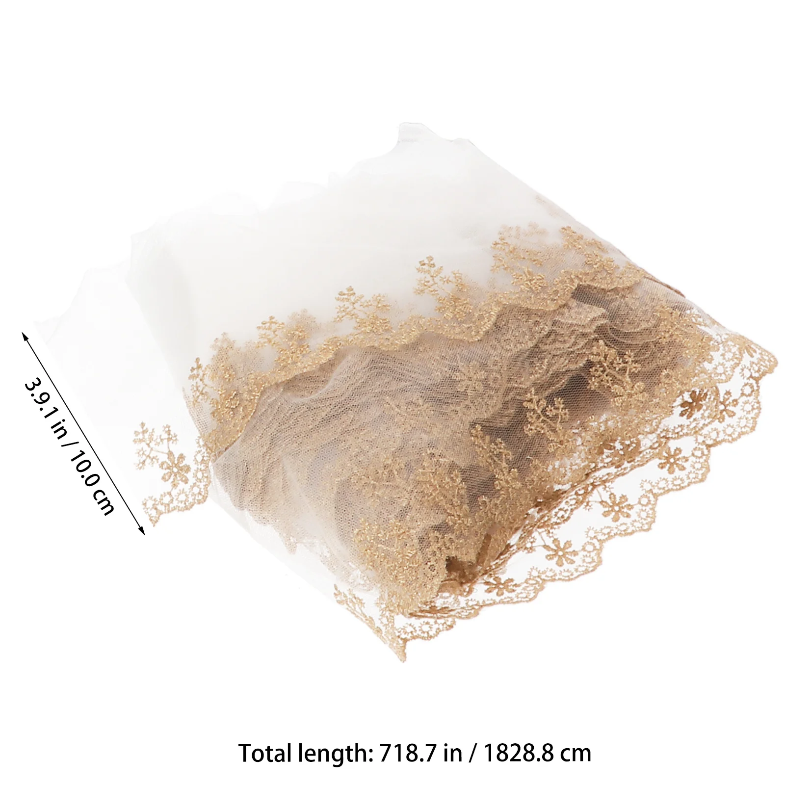 

Gold Embroidery Lace Trim Floral Ribbon for DIY Sewing Craft Dress Curtain Tablecloth Decoration Lace Trim DIY Sewing Craft