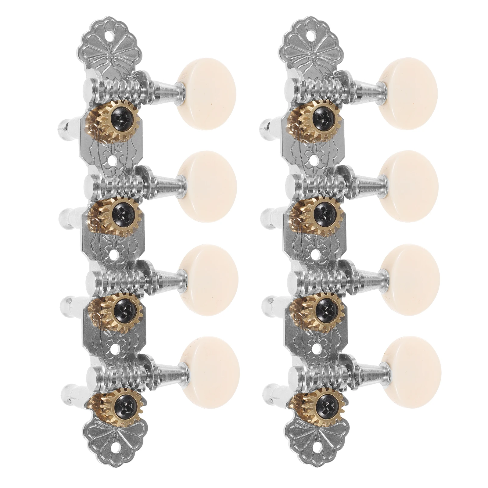 

8 String Tuners Pegs Silver Color Double Gear Pegs for Stability Universal Guitar Tuner Key Guitar Accessories