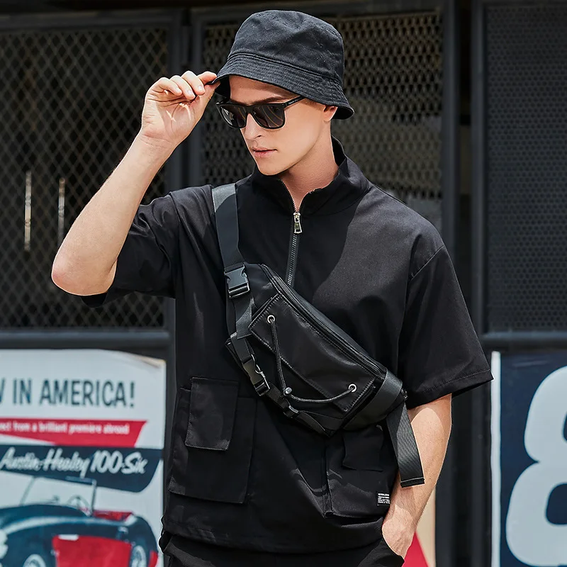 

Fashion Brand Shoulder Chest Bag for Man 2025 Urban High Quality Crossbody Japanese Small Student Sports Waist Pack Men Casual