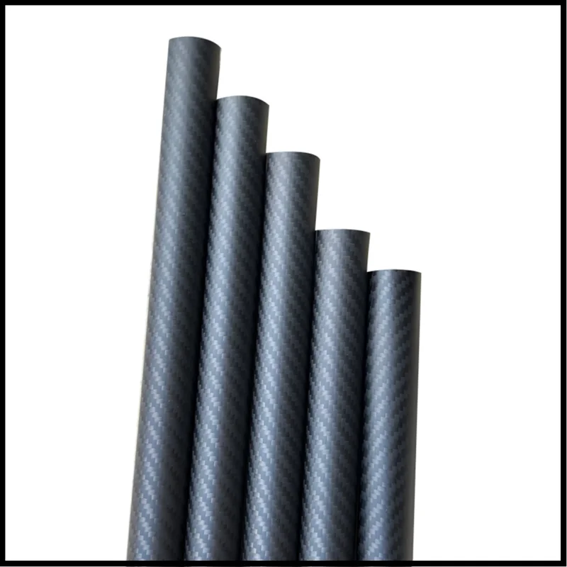 lot/2pcs 500mm Carbon Fiber Tube for RC Airplanes 3K High Hardness Composite Material OD 20mm 22mm 24mm 30mm 100% Pure Carbon