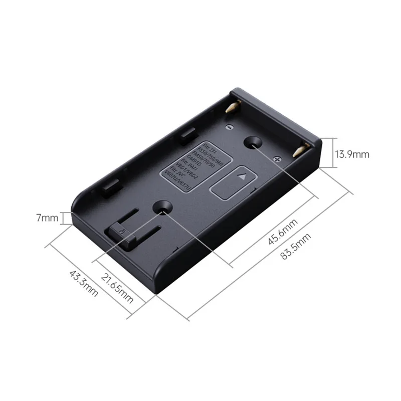 Adaptador de batería NP F, placa de montaje, accesorios de fotografía para cámara Universal, cargador de batería NP F