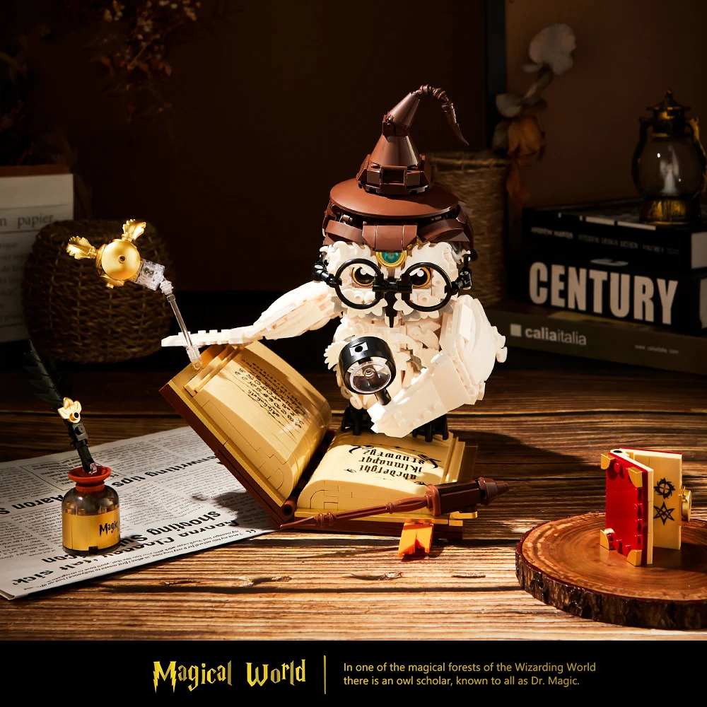 Idea Animals Block-Bausätze Doktor Magische Eule Modellsets Spielzeug Bausteine Kollektion mit Licht für Geschenke – Detail 4