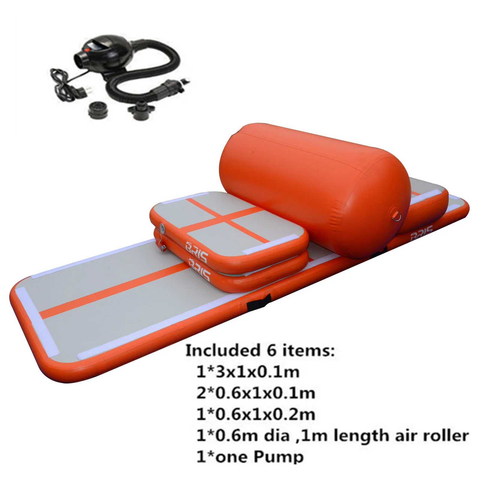 Free Shipping 6 Pieces a Sets Small Airtrak Inflatable Air Tumble Track Inflatable Gym Mat Inflatable Air Track Free One Pump