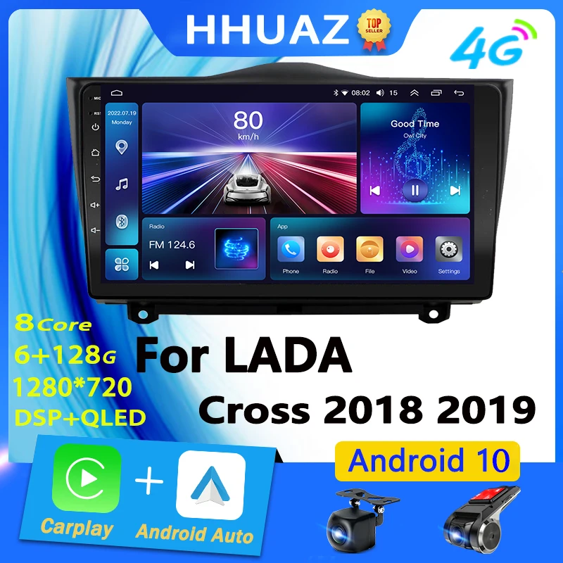 

2 Din Android 10 Car Stereo Radio for LADA BA3 Granta Cross 2018 2019 GPS Navigation Multimedia Video Player Carplay Screen