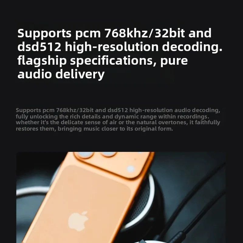 SHANLING UA6 II 2nd Generation Portable DAC Headphone Amp Dongle HiFi Lossless Decoder with 4.4mm Balanced Jack for Audiophiles