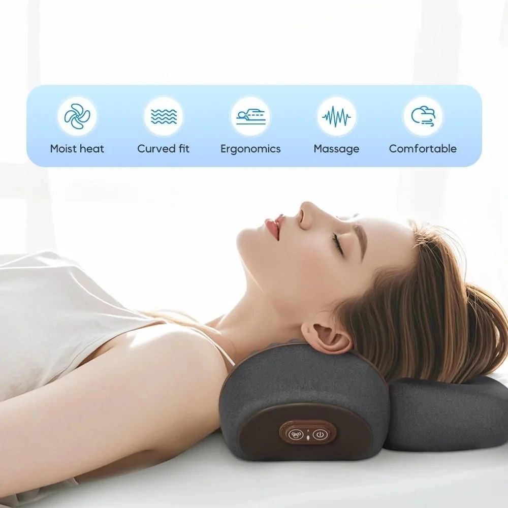 NEW Neck Hump Three-in-One Massage Pillow with Neck Support Neck Massage Pillow Heated Massage Neck Pillow Memory Foam Pillows