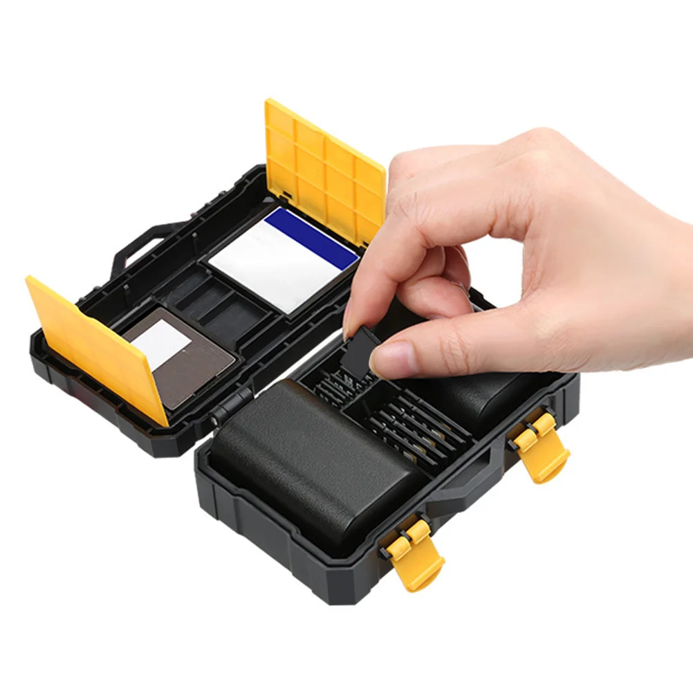 

1Pcs Camera Storage Case Black Waterproof Shockproof Holder Case Portable Memory Card Storage Box Photography Supply