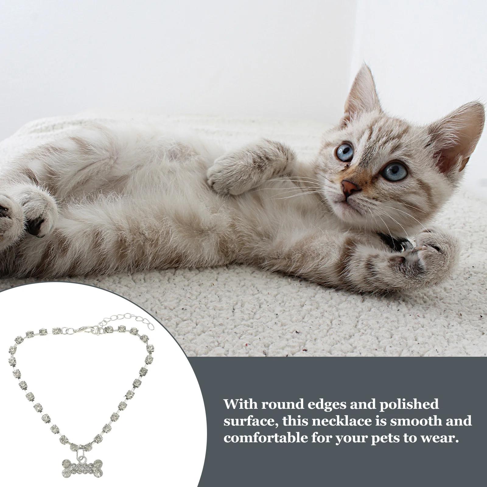 

Bone Necklace Dog Collar Pet Pendant Decoration Rhinestone Rhinestones Necklaces Jewelry Puppy Cat