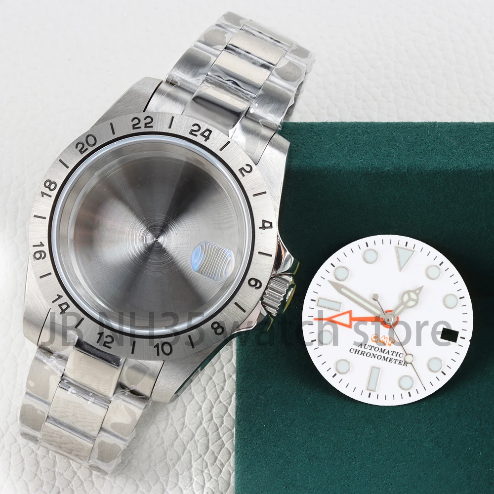 

28.5mm Watch Dial Face Green Luminous Dial 39mm Nh35 Watch Case Sapphire for Explorer NH34 NH35 NH36 Movement Watch Accessories