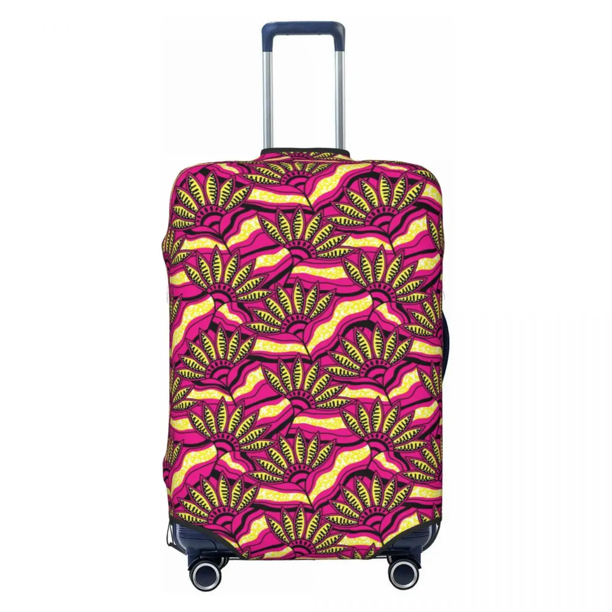 

African Ethnic Flower Pattern Luggage Cover Elastic Travel Suitcase Protective Covers Fits 18-32 Inch