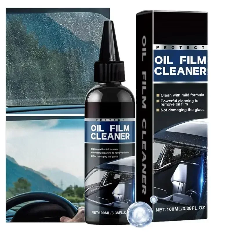 Automotive Oil Film Cleaner Car Window Oil Film Remover Deep-Cleaning Hard Water Stain Remover Car Glass Polishing For