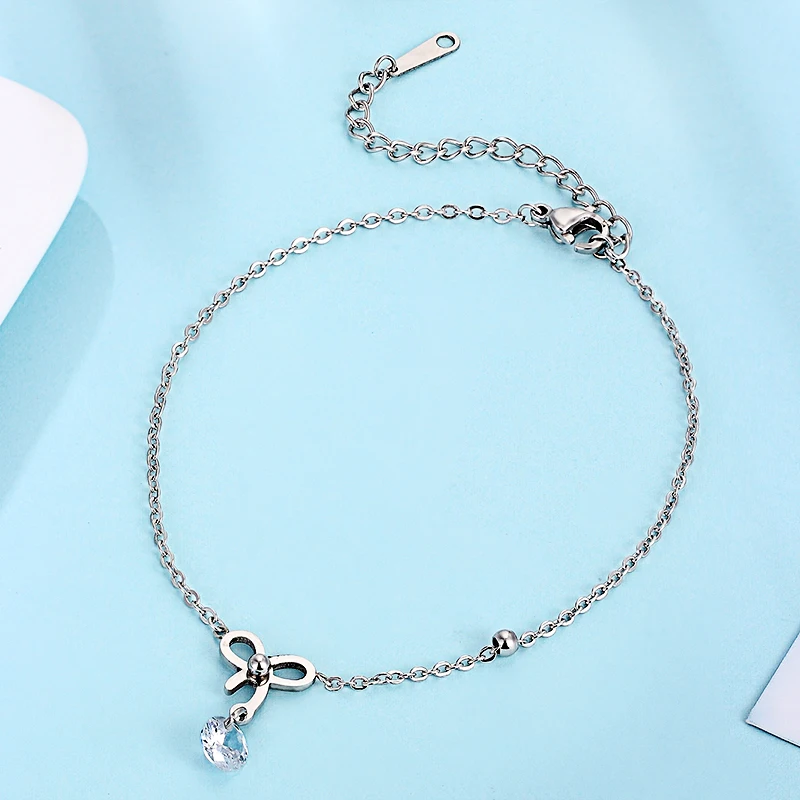 روابط الفراشة مع حجر الراين للنساء ، سلاسل الكاحل ، الراقية ، نمط فاخر خفيف ، بسيط ، شاطئ صيفي ، إكسسوارات القدم ، ساخن