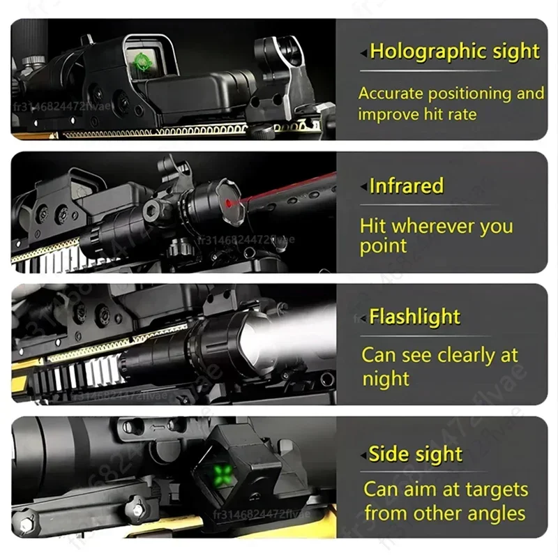 التلقائي M416 بندقية لعبة السيارات هلام الكرة كوابح الاطفال اللعب في الهواء الطلق الهواء الساخن فتحة بندقية ssplatter سلاح للطفل