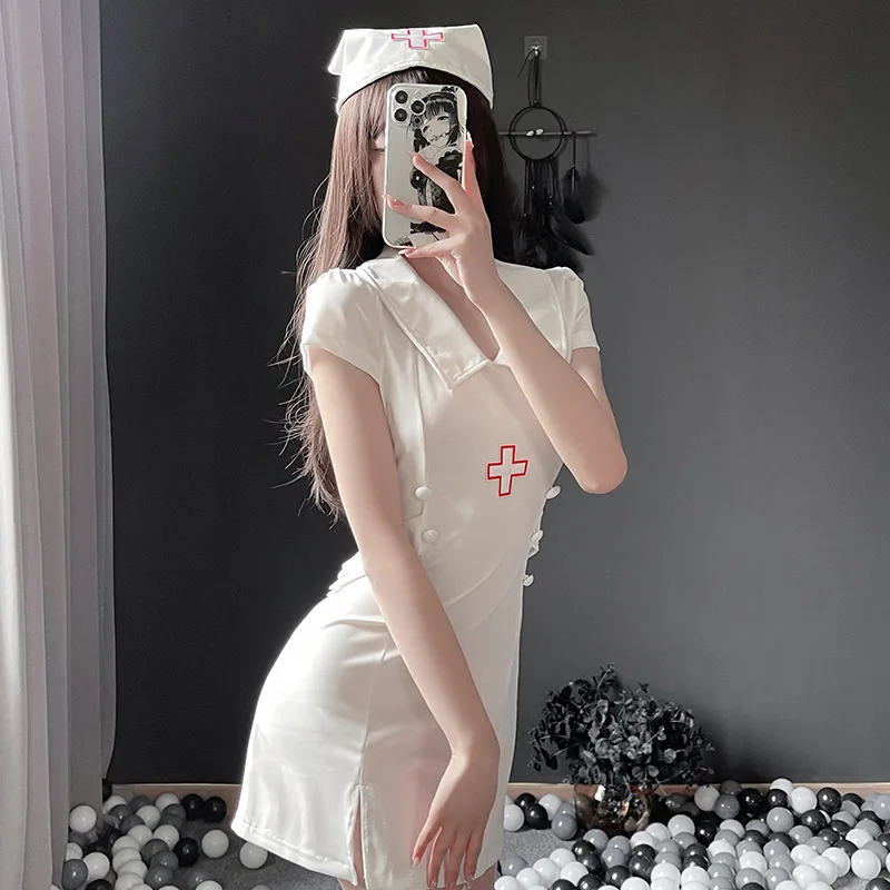 Sexy underwear sexy female nurse dress nightclub seductive uniform maid plus-size suit pure desire role play