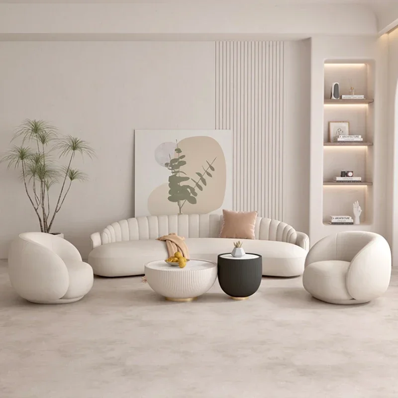 Lindo y exclusivo sofá de oficina silla suave perezoso nórdico Loveseat moderno blanco Mueble-recibidor-oficina muebles de apartamento