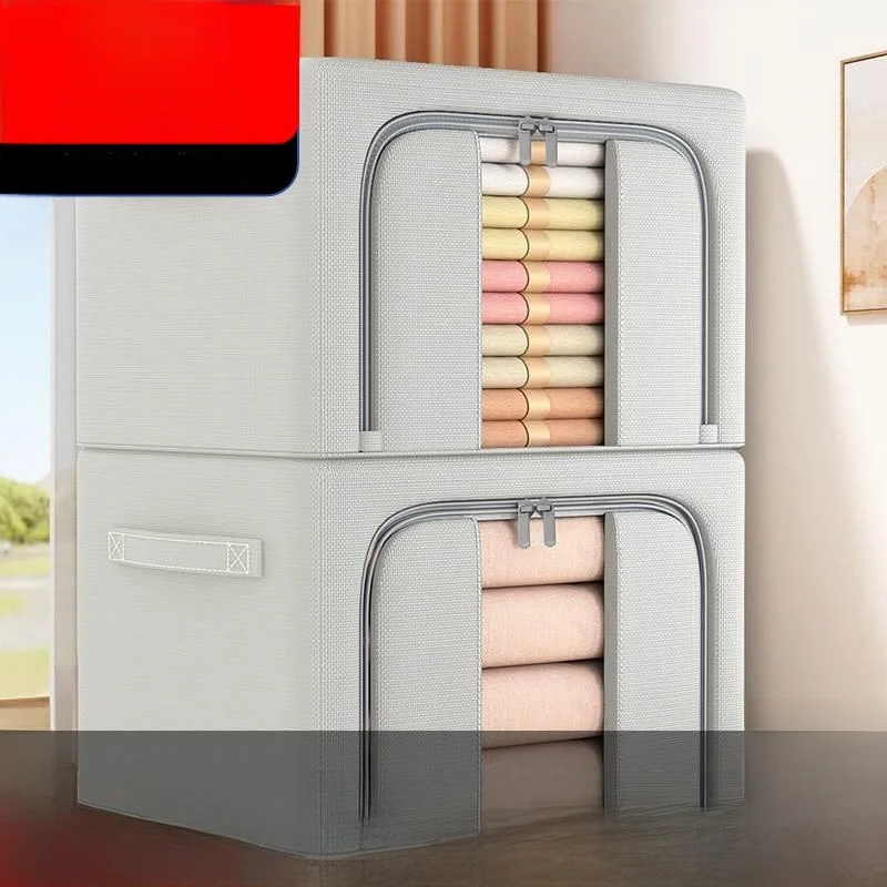 

Transparent Steel Frame Storage Box Clothing Organizer Moving Box Seasonal Change Bento Box Toy Storage Container Moving Box