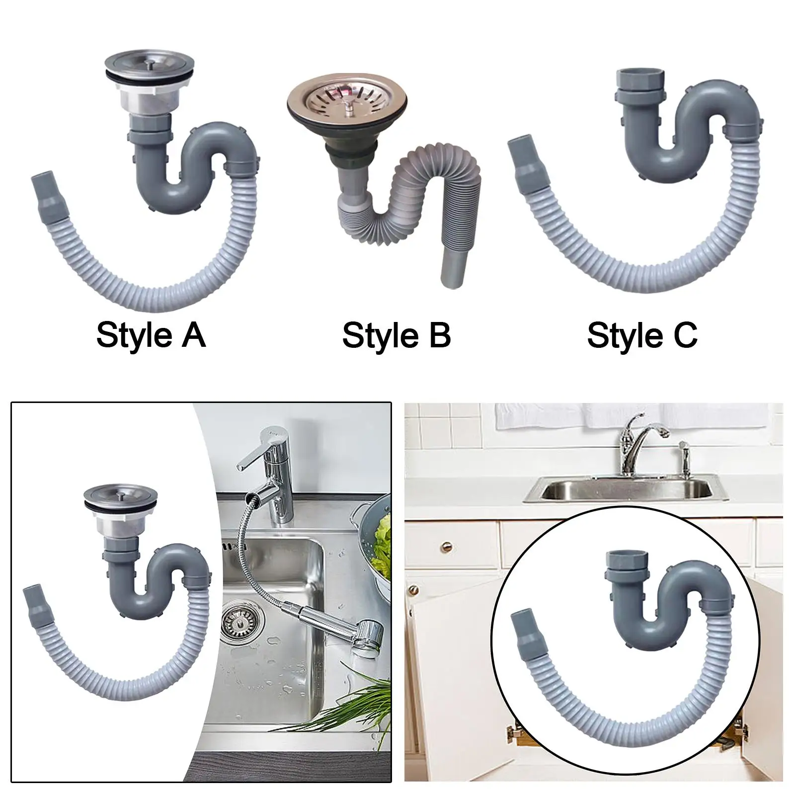 Sink Drain Pipe Plumbing Accessories Deodorant Sink Sewer Tube for Bathtub