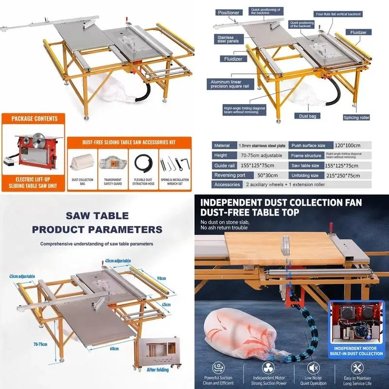 Woodworking table  Special workbench Precision sliding table saw Multifunctional saw table saw