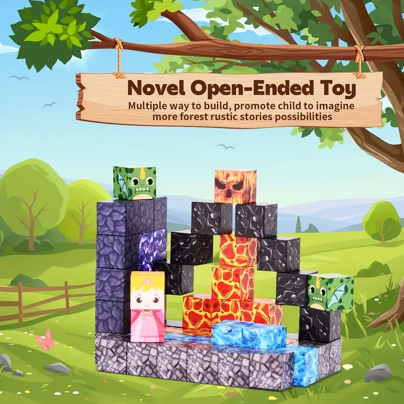 

54-216 шт. строительные блоки с магнитными блоками-подарки для детей, мальчиков и девочек, настольные игрушки, игрушки для снятия стресса для взрослых