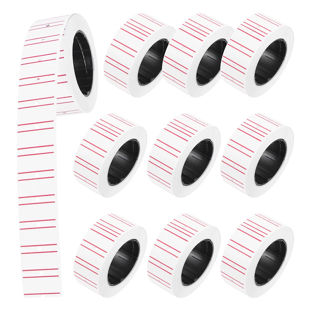 20 لفة من ملصقات الأسعار ذات التصاق قوي وطباعة شفافة للمحلات التجارية والمستودعات وملصقات الأسعار وعلامات البيع وعلامات المتجر