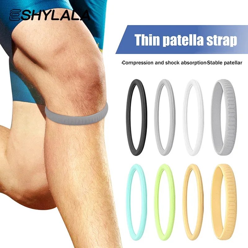 Silicone Patella Tendon Knee Straps Knee Fixed Protection Patella Stabilizer Knee Belt Support Highly Elastic Flexible Sports