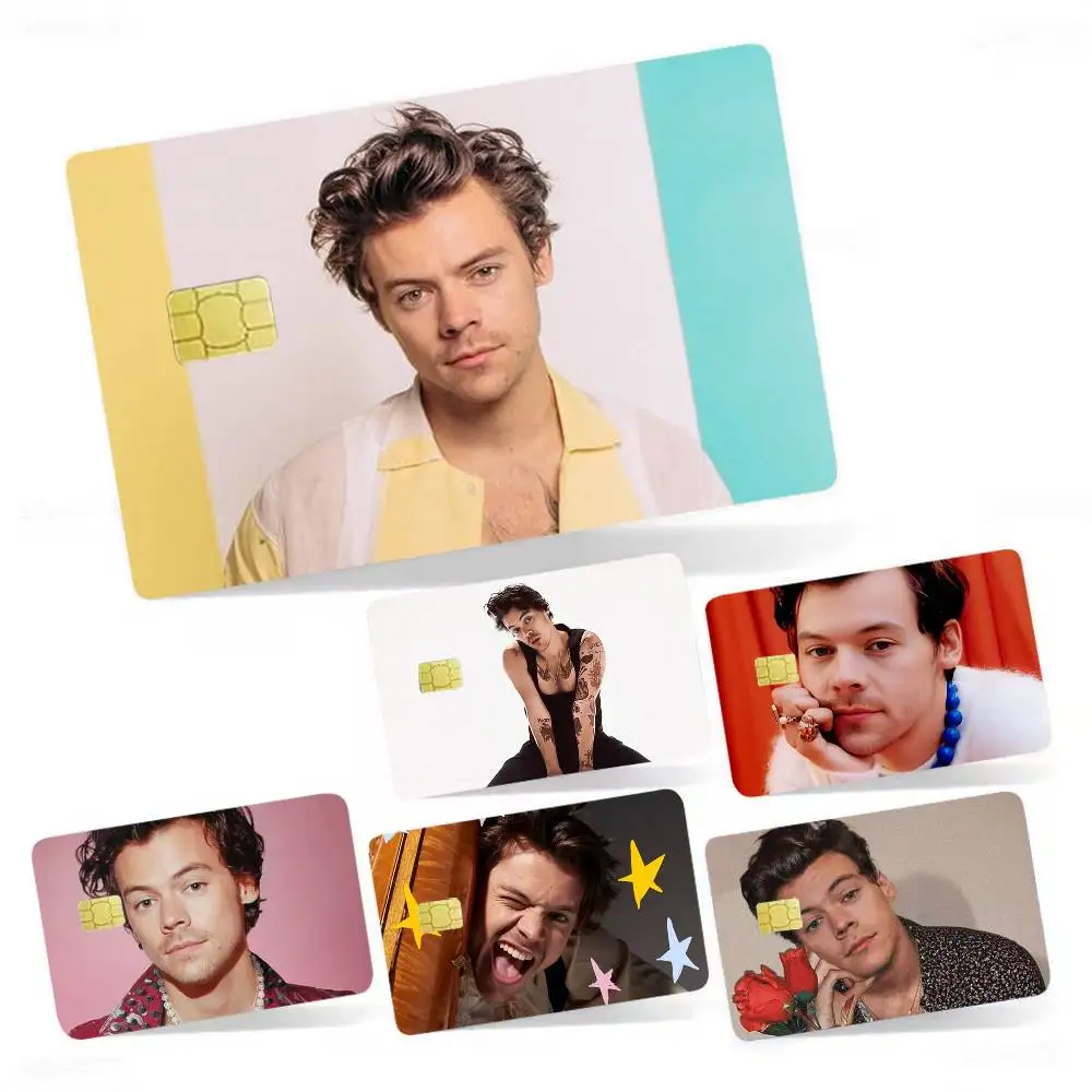 Singer H-Harry Styles 4pcs 1Set Laser Holographic Sticker Skin Cover for Credit Bank Debit Card