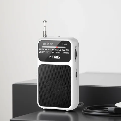 Mini Portable Pocket Radio AM FM AAA USB-C Power 800mAh rechargeable battery Excellent Reception Clear Speaker Headphone Jack