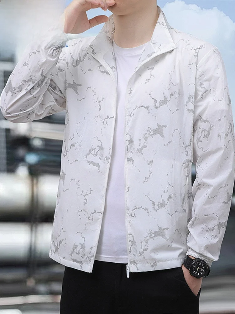 

Летняя повседневная камуфляжная куртка Paul High-End для мужчин: тонкая, с воротником-стойкой, защита от солнца и УФ-излучения, приталенный крой