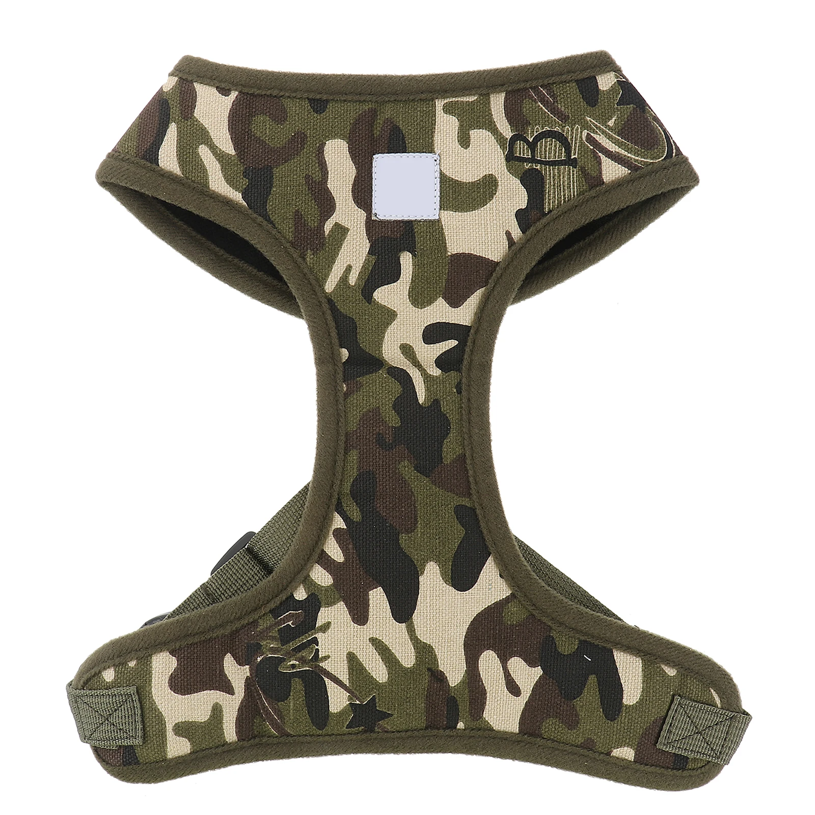 

Pet Dog Adjustable Camouflage Canvas Chest Harness Size L No-Choke Design Comfortable Puppy Walking Control Harness