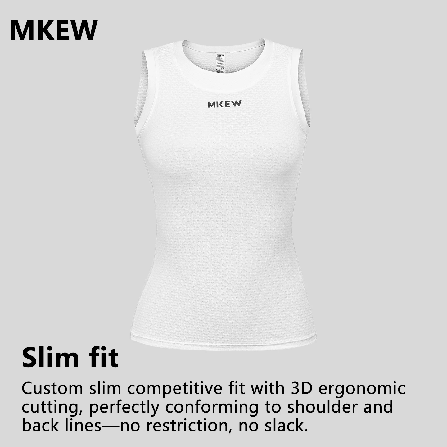 MKEW Women's Quick Dry Cycling Base Layer Reflective Sport Vest Undershirt Elastic Road Bike Jersey