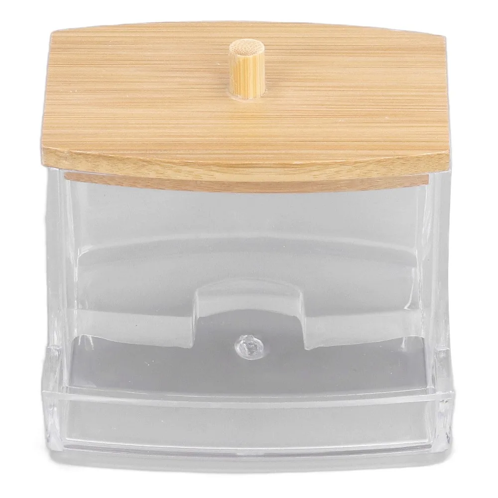 Sturdy Durable Cotton Swab Box Transparent High Smoothness Cotton Swab Container Multipurpose Portable Cotton Swab Holder