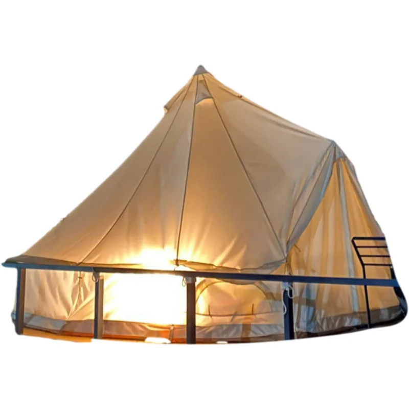 

Новая мода сверхмощный свадебный отель 3 м 4 м 5 м 6 м открытый кемпинг хлопковый холст колокольчик палатка