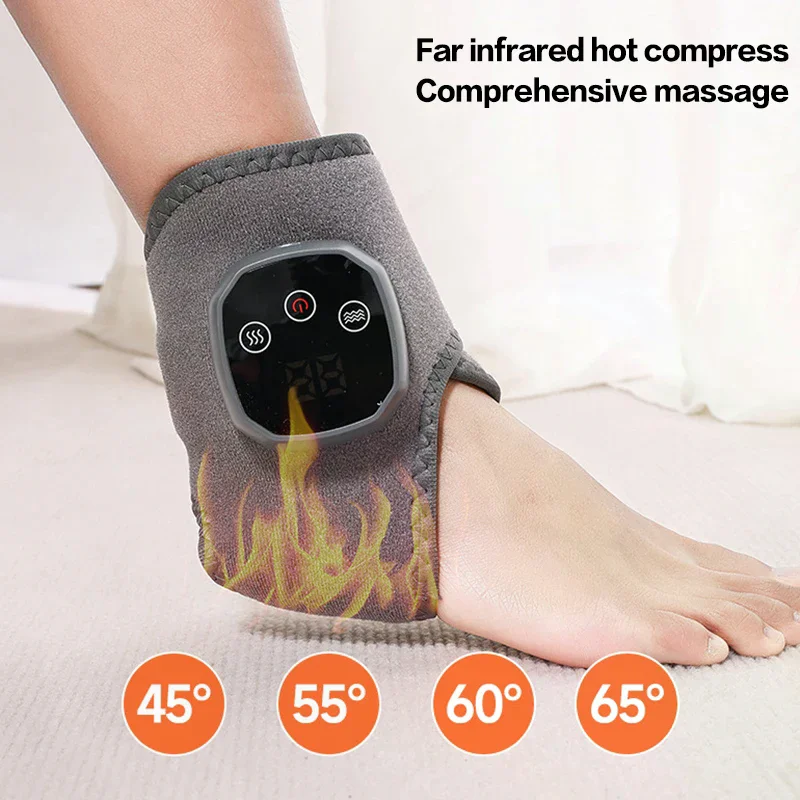 

1PCS Fabric Heated Foot Massager 2-in-1 Warming Wrap – Relax & Renew Foot & Ankle Massager With 3 Modes & 4 Heat Levels