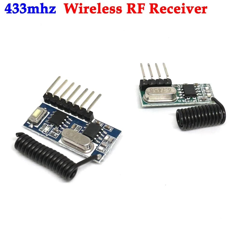 

1-10pcs 433mhz Wireless RF Receiver Learning Code Decoder Module 433 MHZ 4CH output Diy kit For Remote Control 1527 encoding