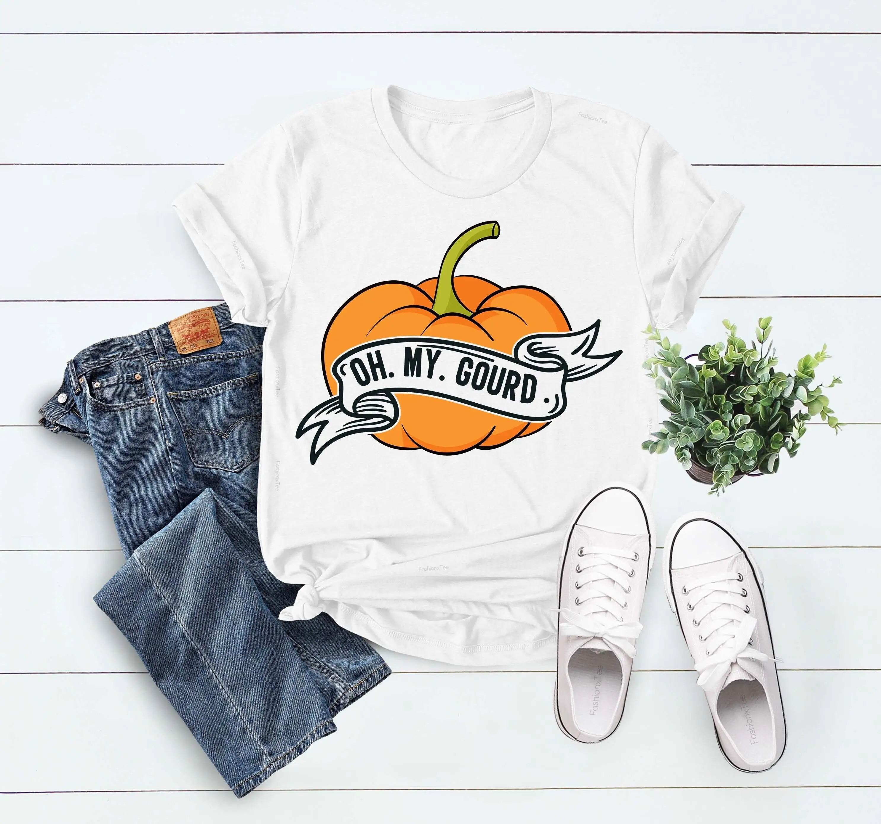 Oh My Gourd T Shirt I Love Fall Thanksgiving Cute Gourds Pumpkin