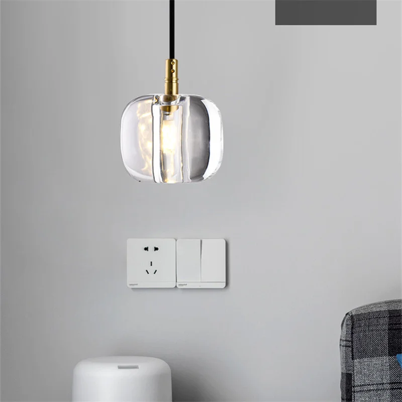 DEBBY lampu gantung kristal Modern, lampu gantung kuningan kreatif hanya Nordic untuk rumah ruang makan kamar tidur