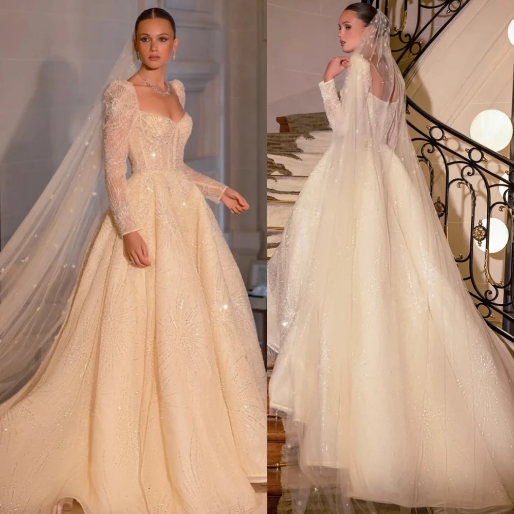 

Customized Simple White Organza Evening Dress Boat Neck Off the Shoulder Long Sleeves Prom Dress Backless Special Occasion Gowns