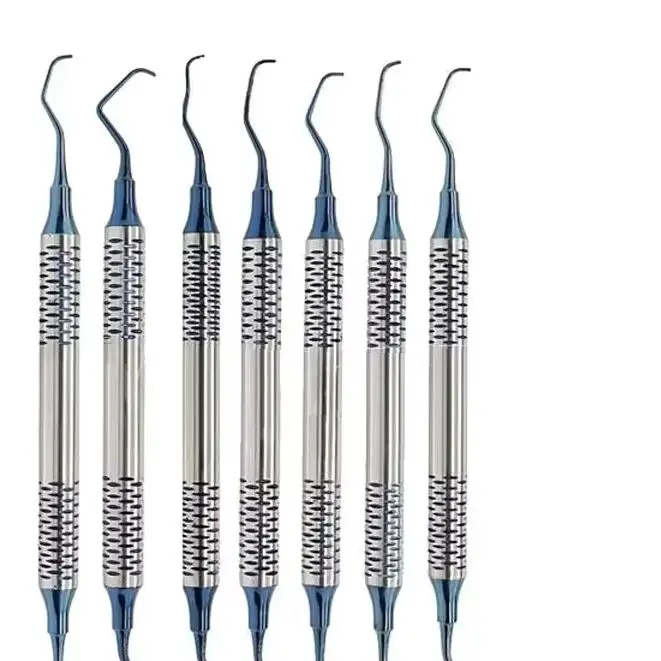 

7 Pcs Dental Teeth Scaler Cleaning Periodontal Gracey Curette Curettes Bone Curettes Perio Scalers Oral CareTool Teeth Whitening
