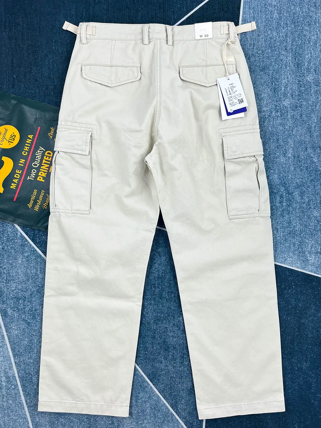 Heavyweight 100% Cotton Washed Casual Pants for Men American Retro Workwear Multi-Pocket Loose Straight Japanese Trendy Trousers
