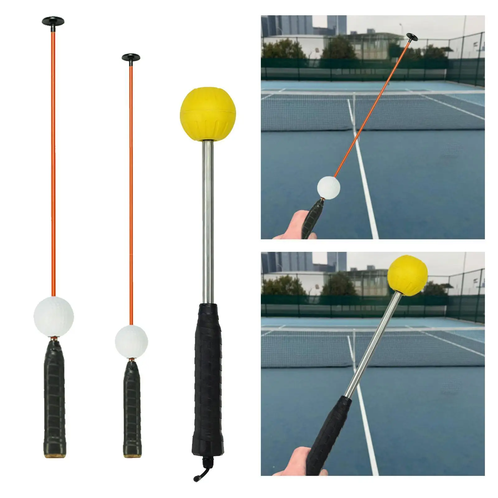 

Устройство для тренировки теннисных качелей, гибкость, удобная ручка, самообучение, компактный портативный инструмент для разминки, качающаяся веревка