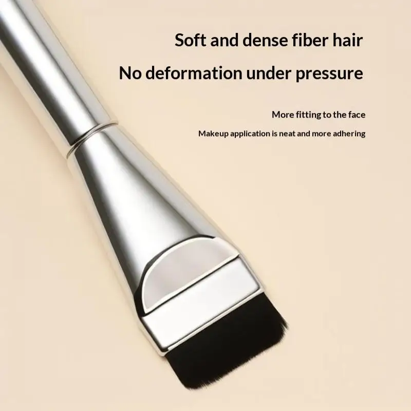 Foundation Brush Set 3 Pcs One-character Ultra Thin with Makeup Puff Professional Grade for Salon Makeup Artist Commercial Use