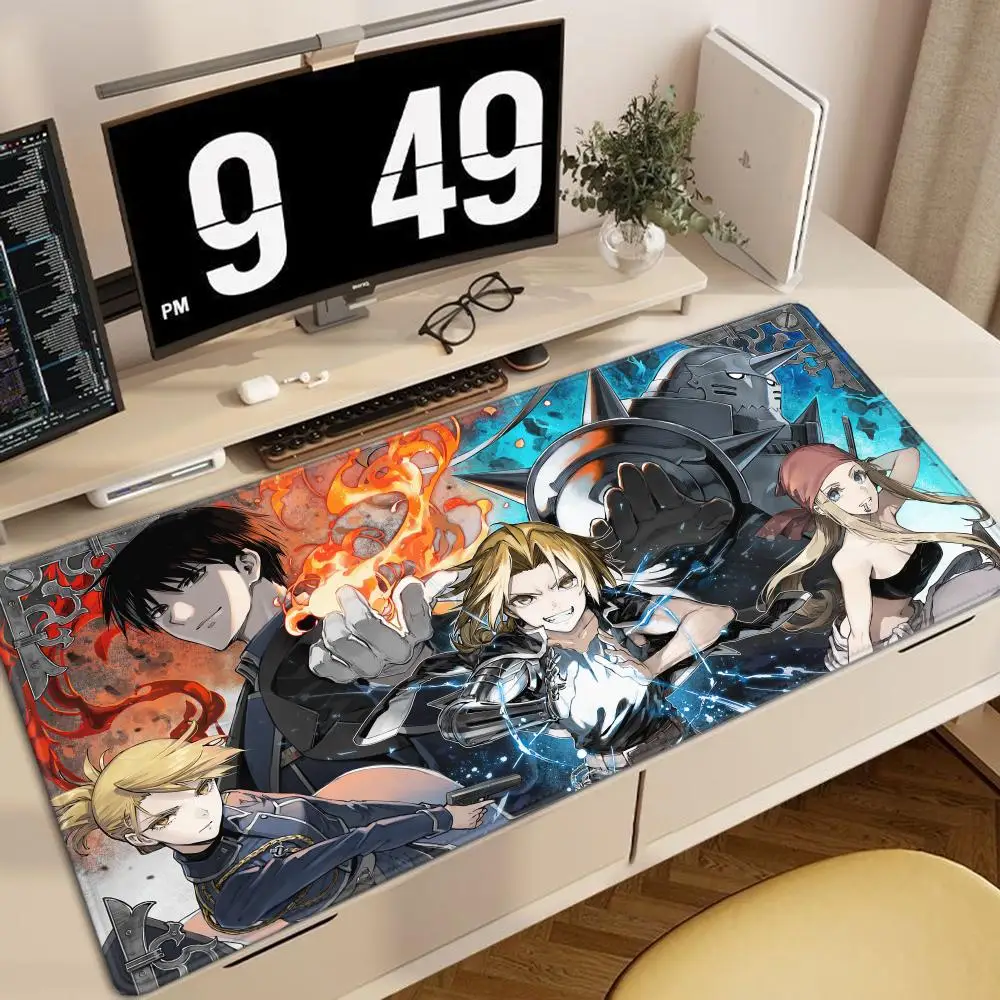 Fullmetal Alchemist Mouse Pad Gaming XL Custom HD Home Mousepad XXL keyboard pad Anti Slip Office Carpet Soft Computer Table Mat