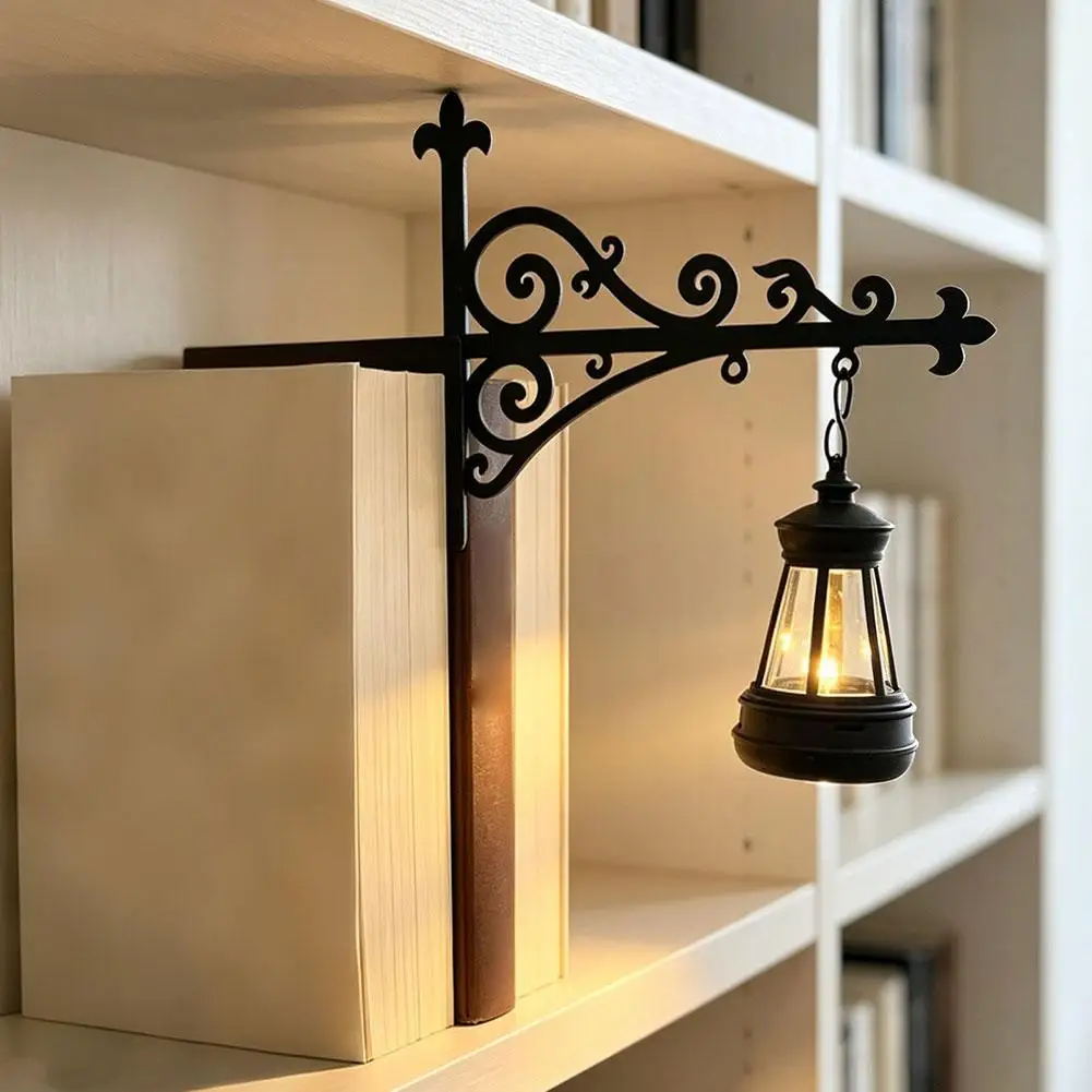 Retro Gothic Bookshelf Lamp Library Lantern LED Night Light Mini Book Nook Reading Lamp Home Study Room Decor view 4