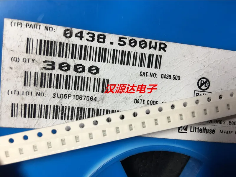 

100 шт./лот 0438.500WR 0603 0,5 А 500 мА 63 В чипы Электронные новые