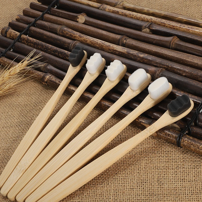 Cuillère à cheveux ultrafins et souples, 10 pièces, brosse à dents de voyage respectueuse de l'environnement, fibre souple, brosse à dents manuelle, outils de soins d'hygiène buccale